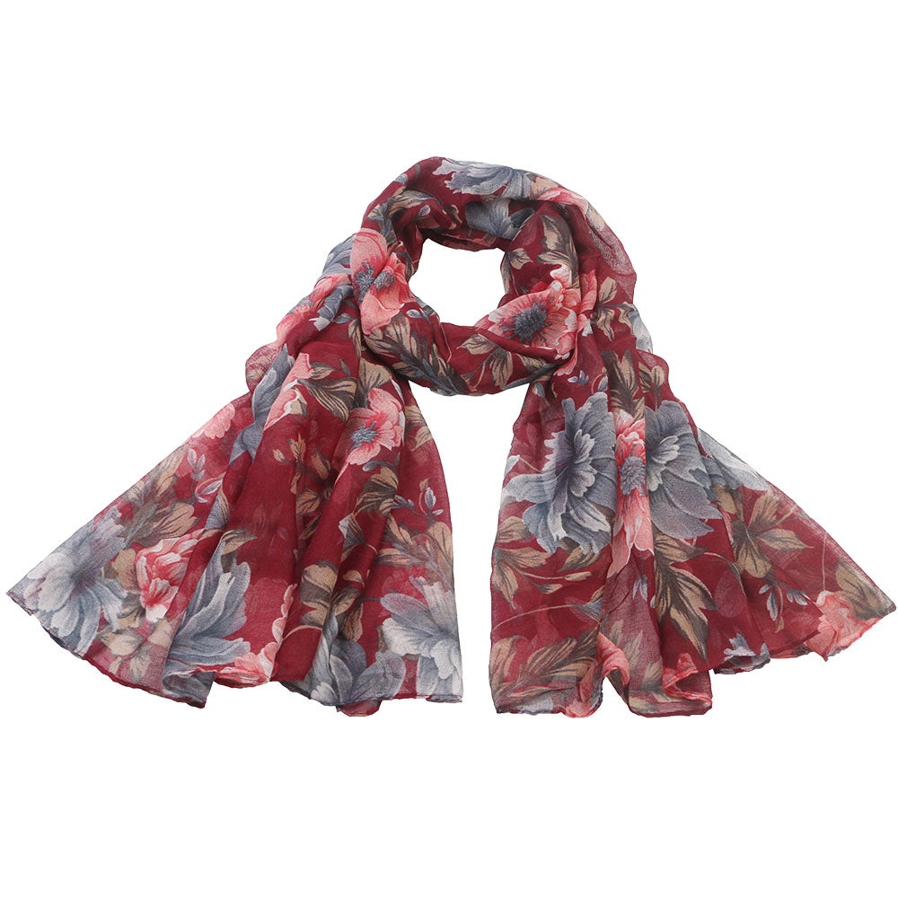 Scarf Ofelia vinröd