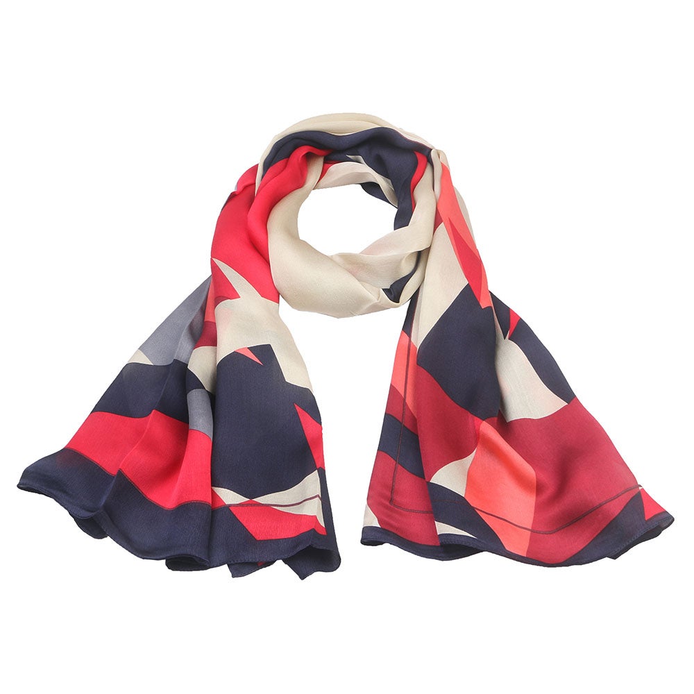 Scarf Molly silke marinblå