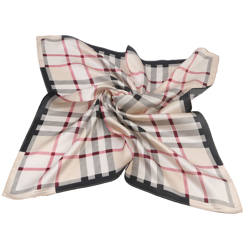 Scarf Alma silke ljusbeige 