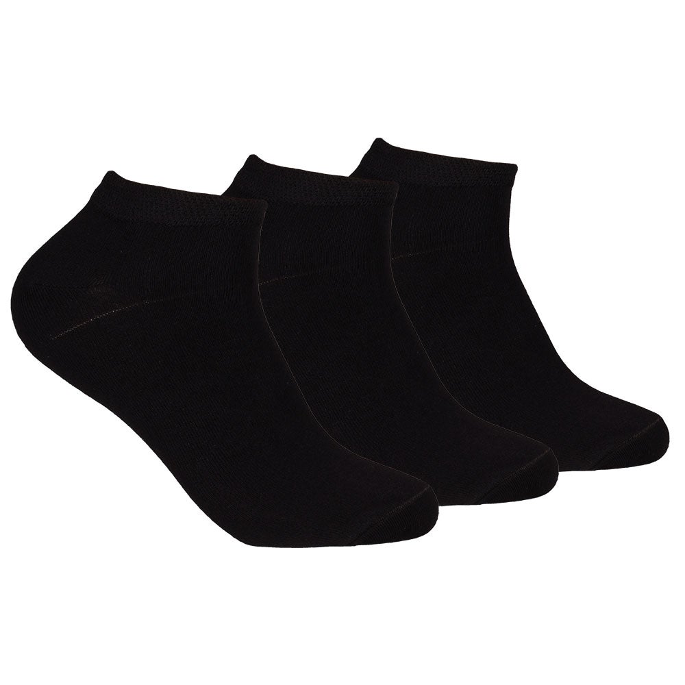 Bomullsstrumpa dam sneaker 3-pack Svart 36/40