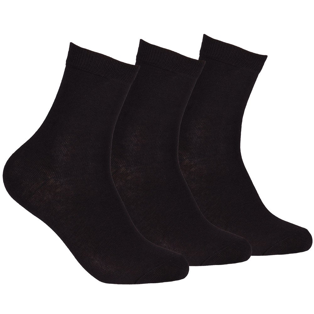 Bomullsstrumpa dam 3-pack Svart 36/40