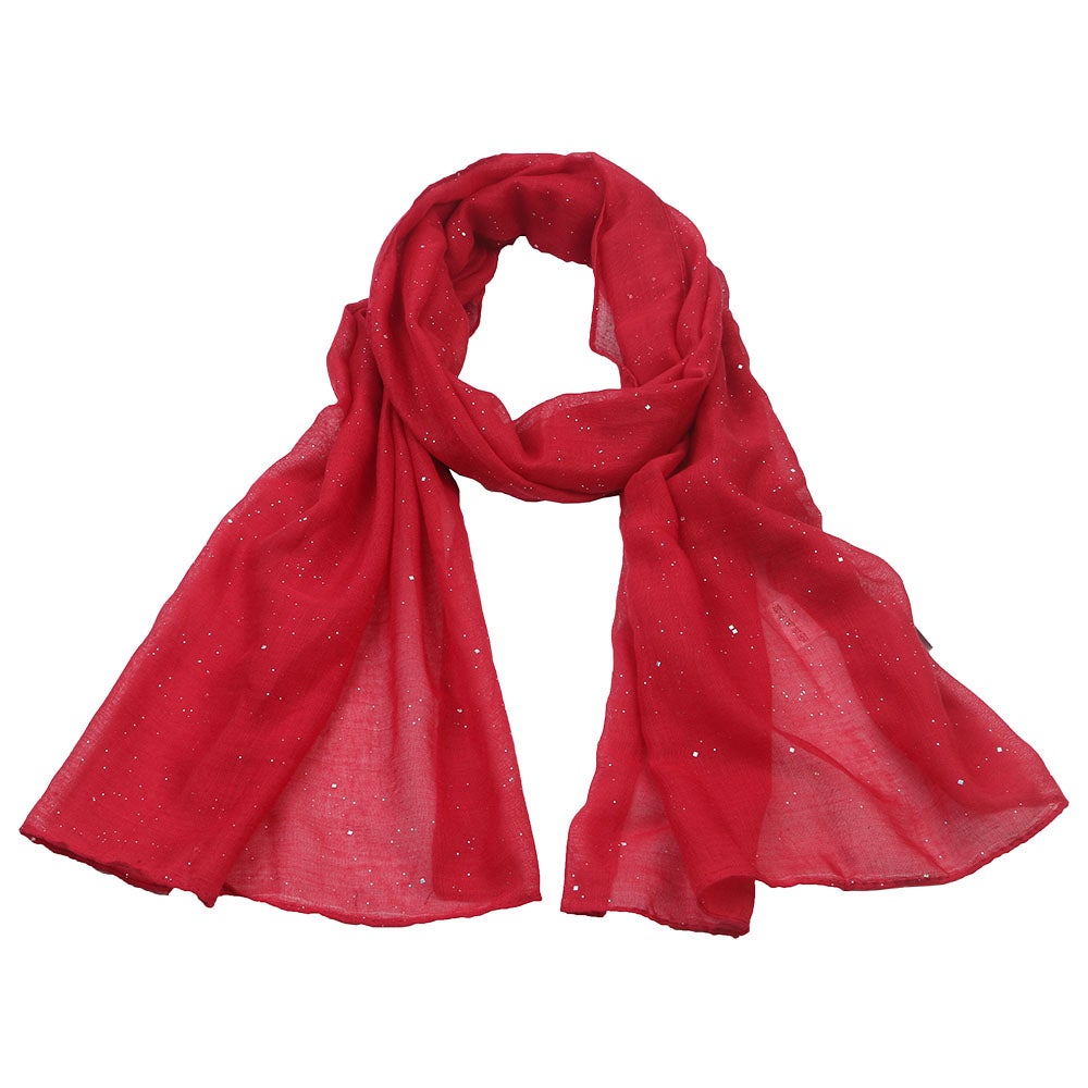 Scarf Dill Glitter röd