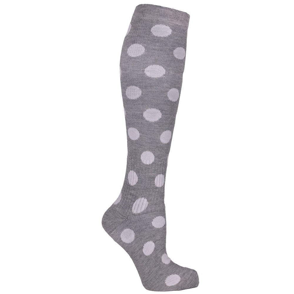 Stödstrumpor mönstrade, ljusgrå 36/40