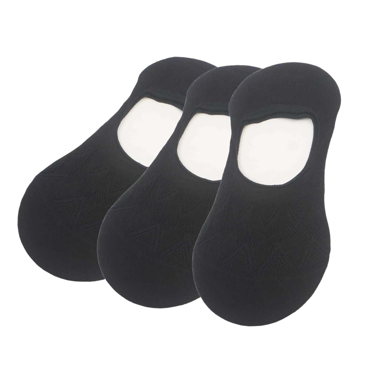 Dam invisible 3-pack svart mönstrad 36/40