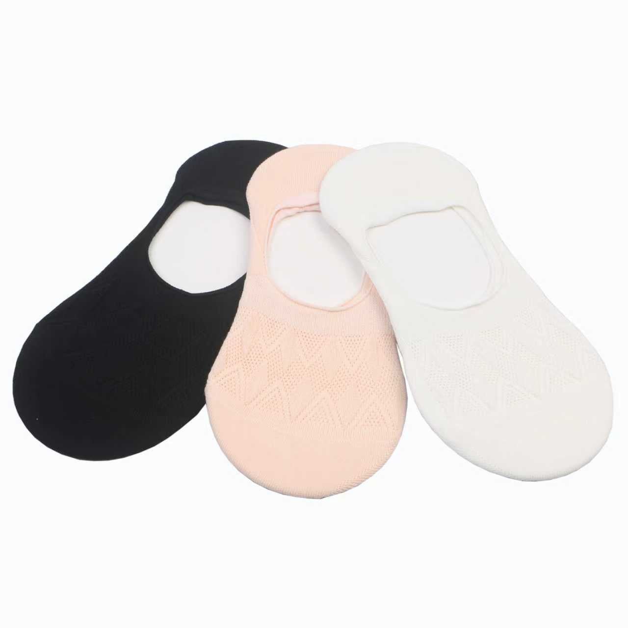 Dam invisible 3-pack Vit/rosa/svart mönstrad 36/40