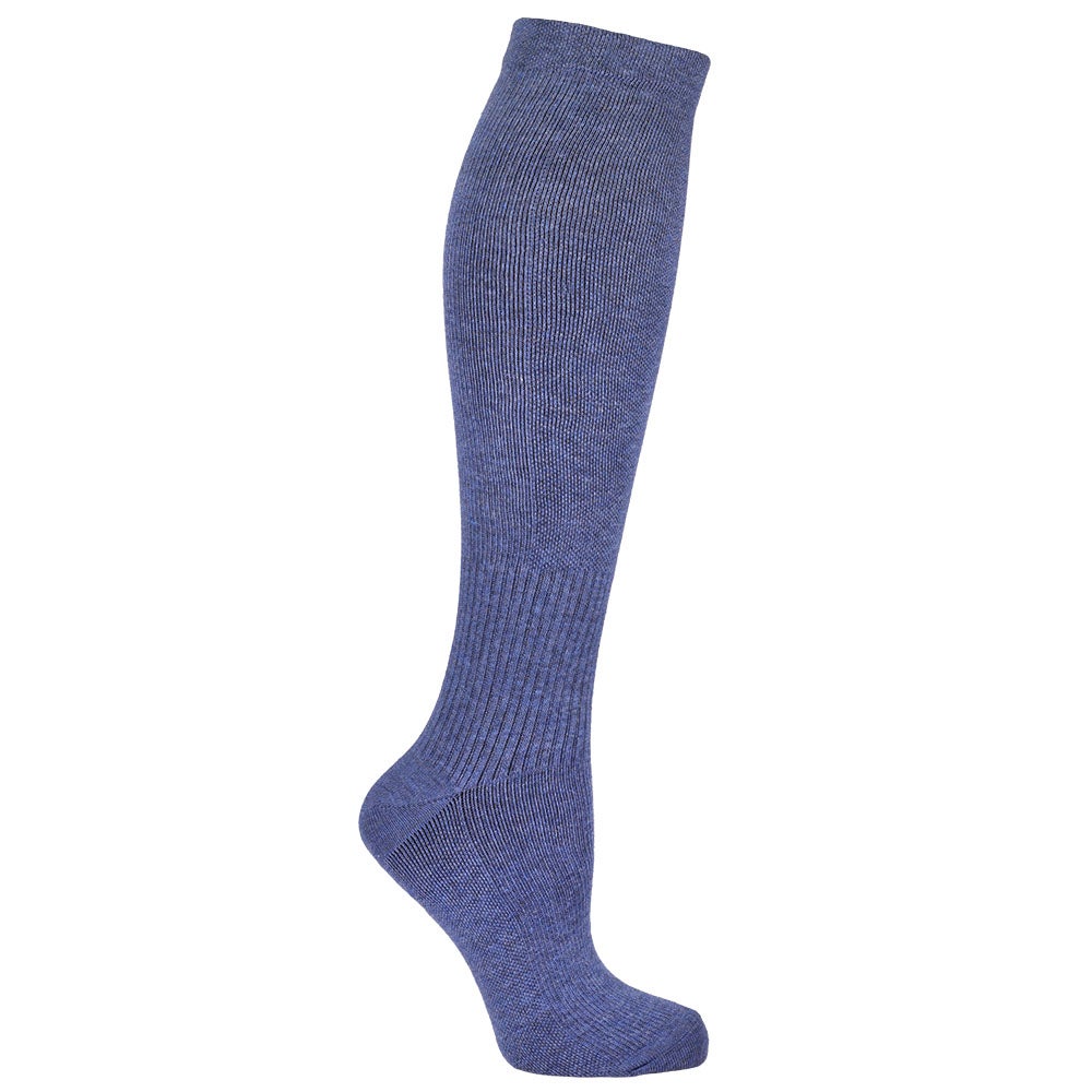Stödstrumpor enfärgade, jeansblå 36/40