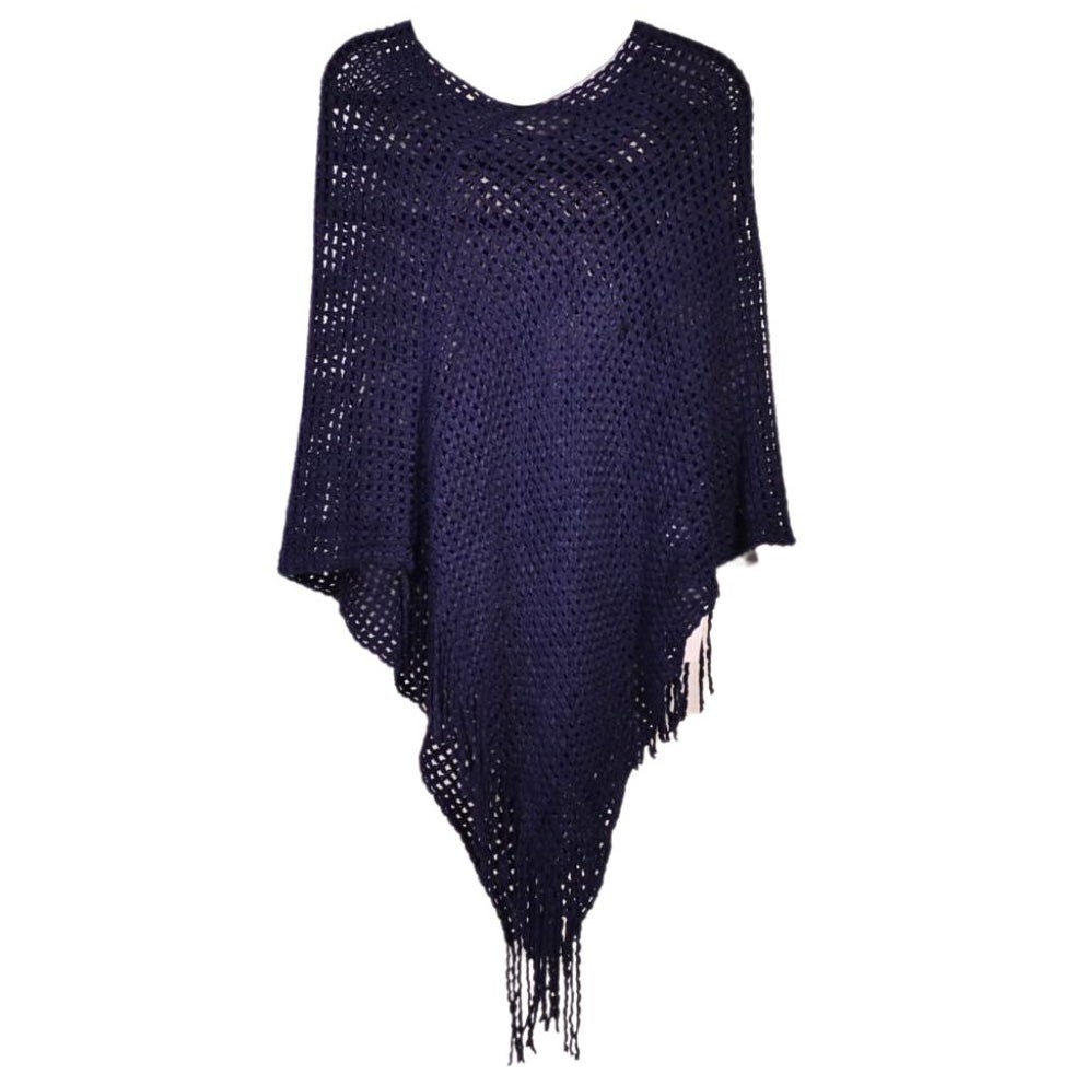 Poncho Riff marinblå