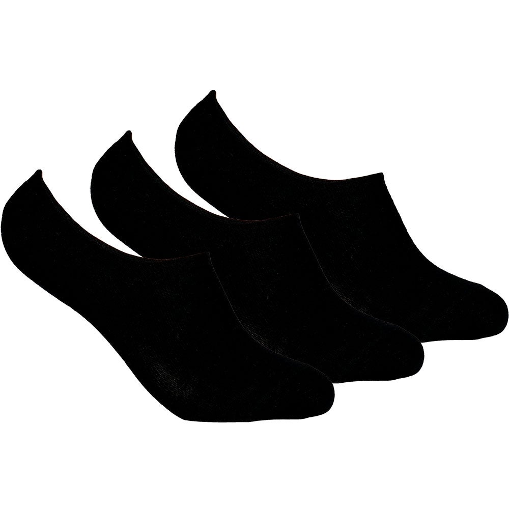 Bomullsstrumpa dam invisible 3-pack Svart 36/40