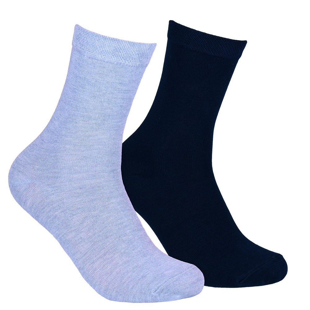 Bambustrumpa dam 2-pack blå/marinblå 36/40