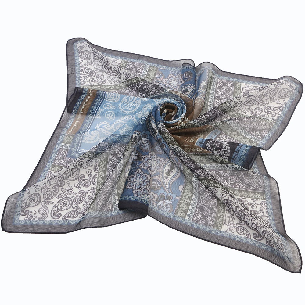 Scarf Signe brun/blå