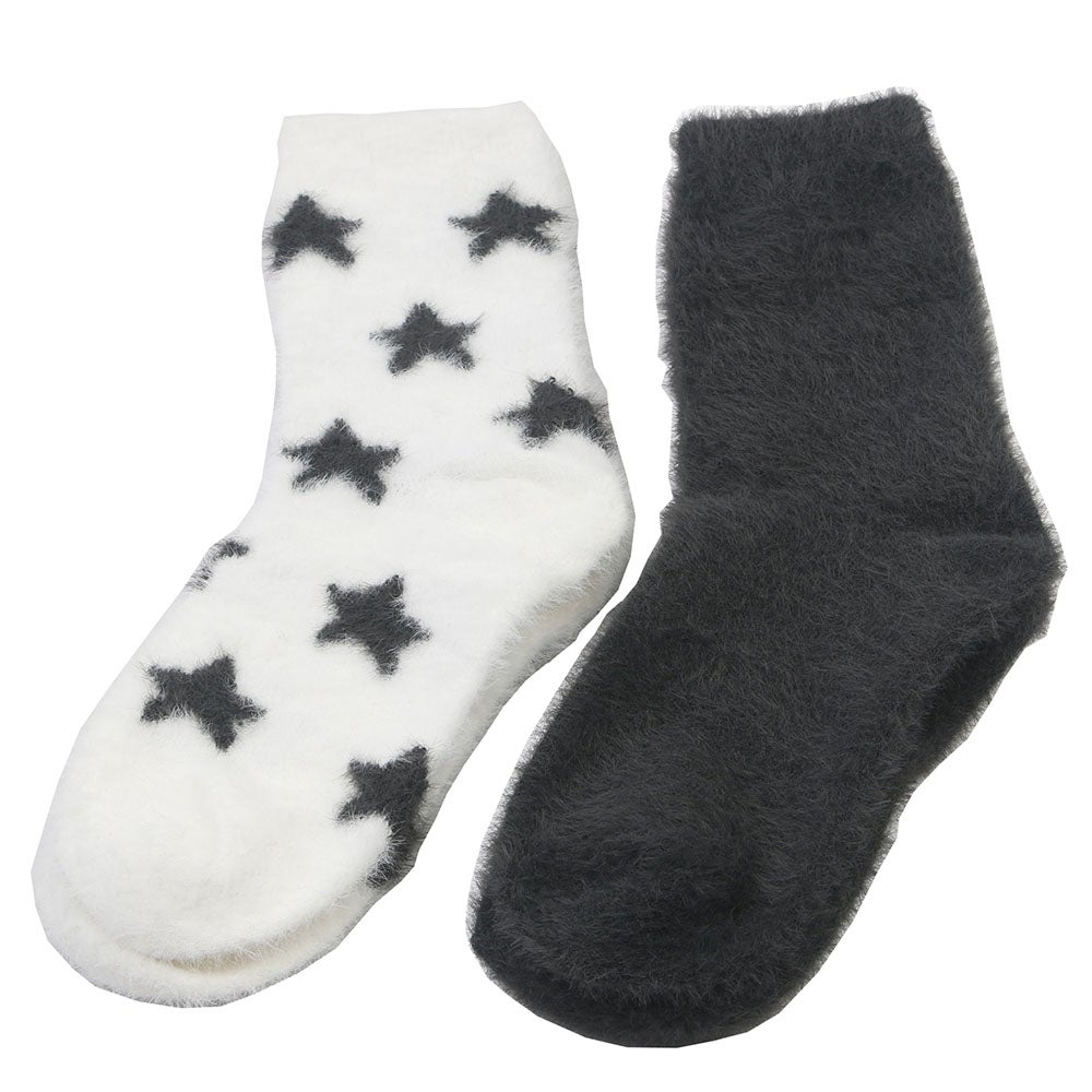 Strumpa Cozy dam grå/vit stjärna 36/40